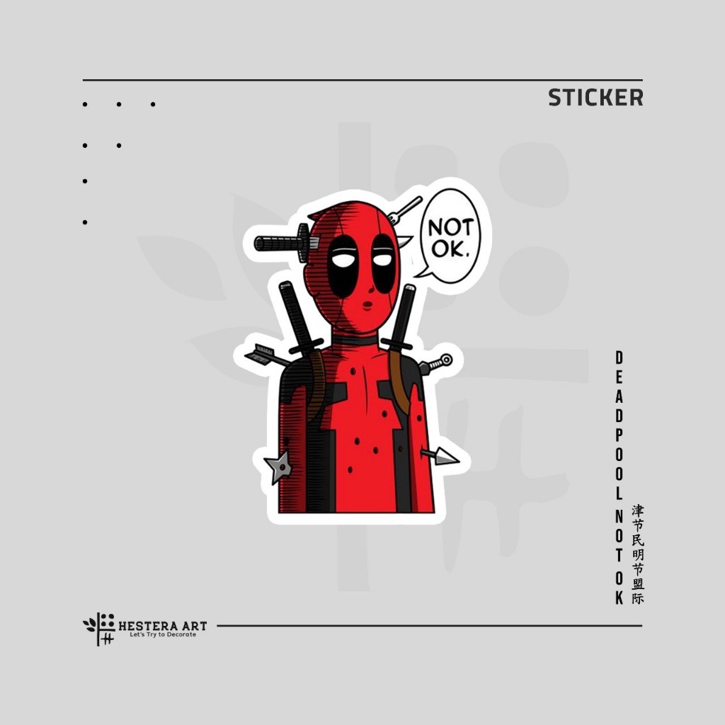 

Stiker Deadpool Sticker Vinyl Doff Laminasi | Stiker Deadpool Not Okay