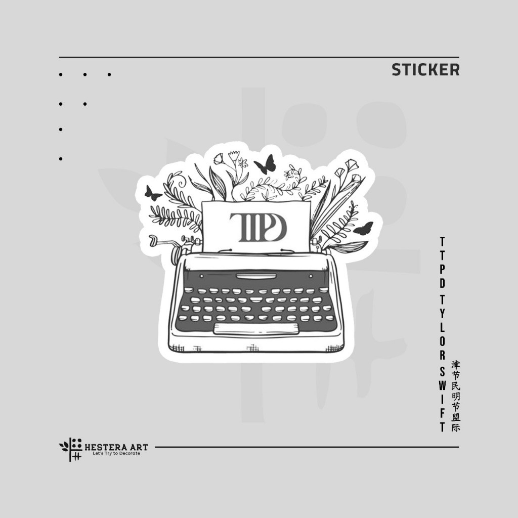 

Stiker Tylor Swift Viynl Laminasi Doff | Sticker Album The Tortured Poets Department (TTPD)