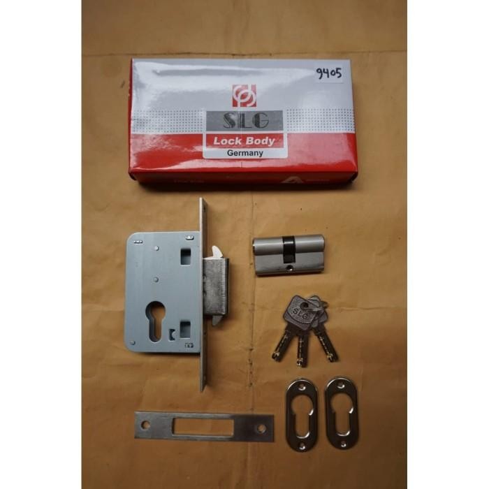 Set Body Kunci mortise Sliding Pintu Kayu Dengan Silinder Kunci - Warna