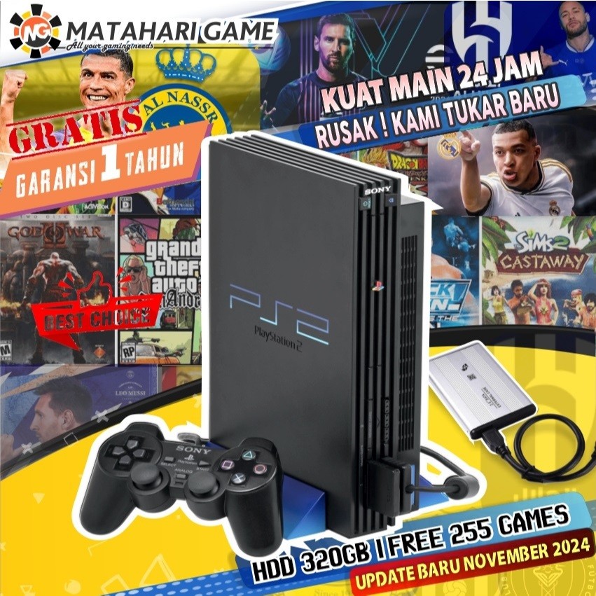 Paket Lengkap Sony PS2 FAT HARDISK USB 500GB