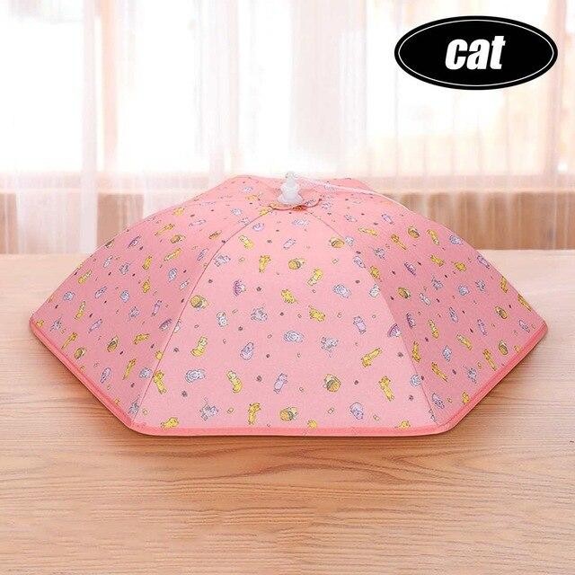 Tudung Saji Lipat Tudung Saji Modern Penutup Makanan Ekstra Besar TS02 - Pink Cat