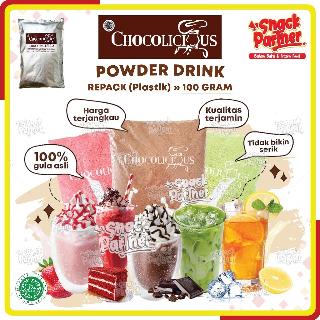 

CHOCOLICIOUS Powder Drink REPACK 100 GR - Bubuk Minuman All Varian CHOCOLICIUS 100GR