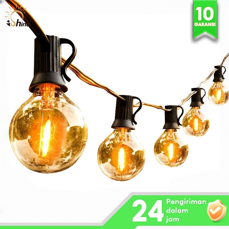 【10 / 25 buah bohlam】 Lampu Hias Led Lampu Kuning Cafe Lampu Bohlam Dekoratif lampu taman Lampu Tali