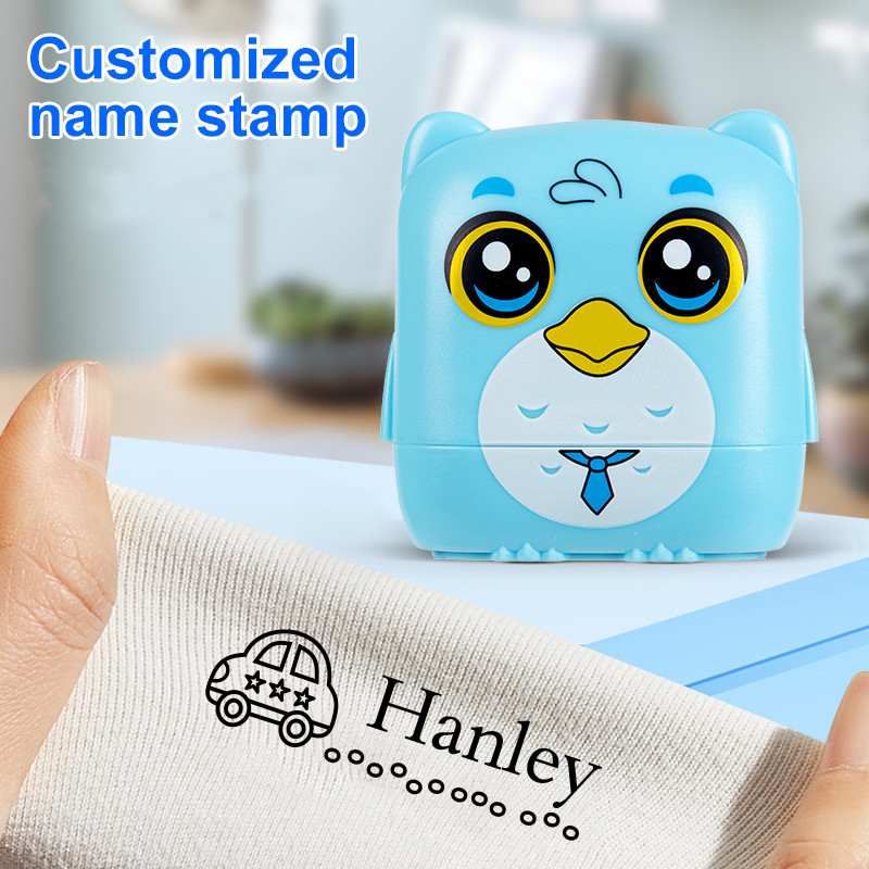 

Custom Kids Name Stamp Kit-Personalized Waterproof Seal,Non-Toxic Ink, Durable School Supplies,Travel-Size Gift for Kindergarten