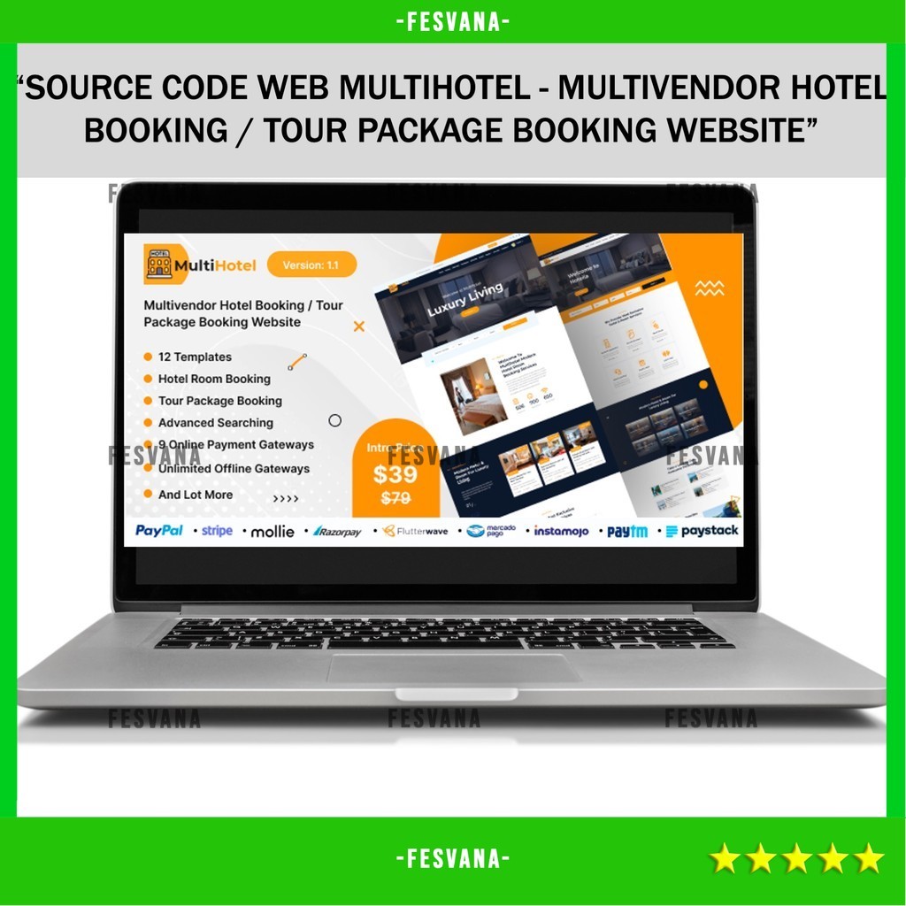 SOURCE CODE APLIKASI WEB MULTIHOTEL - MULTIVENDOR HOTEL BOOKING / TOUR PACKAGE BOOKING WEBSITE D86 F