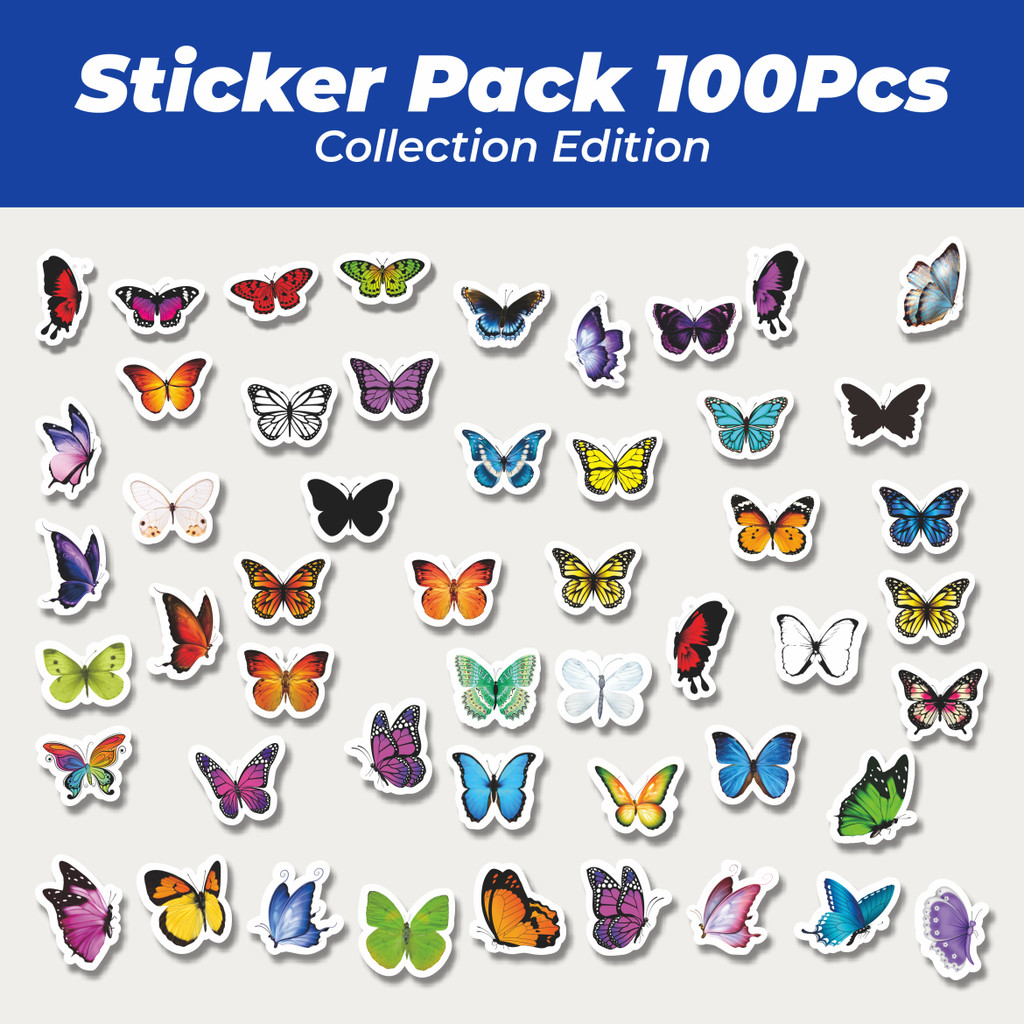 

Hot Stiker Hewan Kupu Kupu Lucu Anti Air Stikers Berperekat Waterproof Sticker Decal Buat Motor Helm Buku Journal Koper Casing HP Laptop Botol Minum