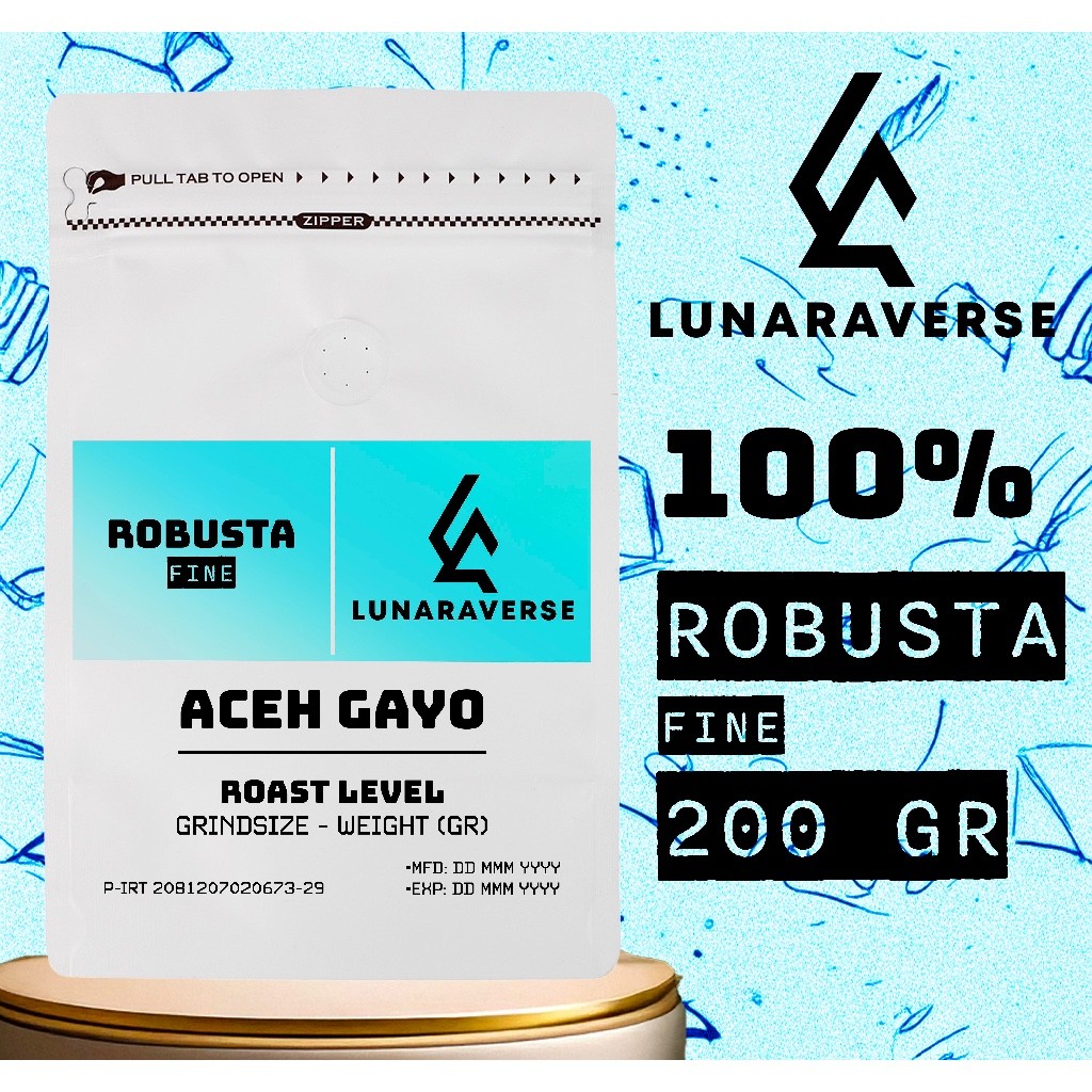 

Lunaraverse Kopi Fine Robusta Aceh Gayo 200gr