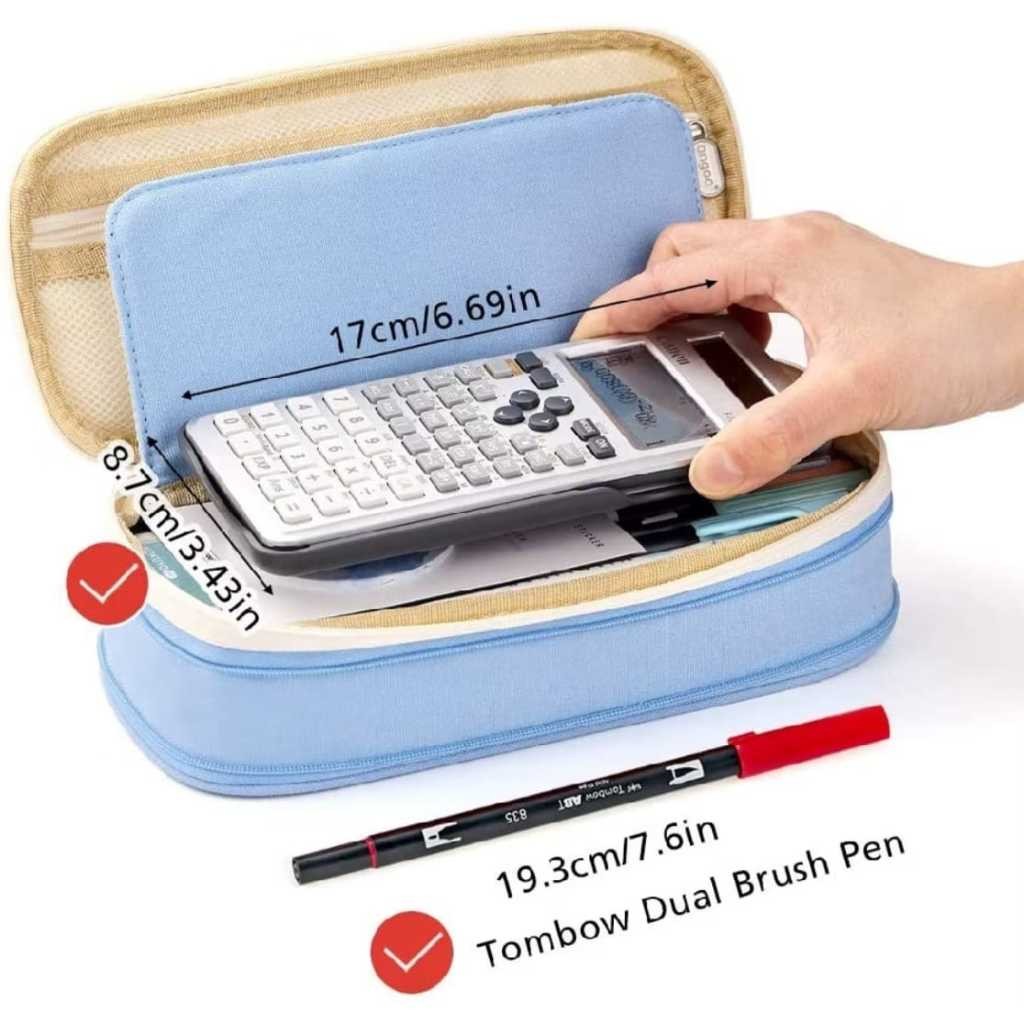 

ALVSKY TEMPAT PENSIL BERKAPASITAS BESAR / TAS KANTONG DUDUKAN KOTAK UNTUK ANAK PEREMPUAN / PENCIL BAG LARGE CAPACITY