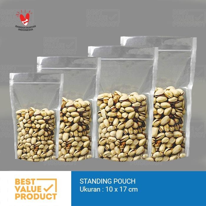 

Standing Pouch / Kemasan Cemilan Makanan / Kemasan Plastik klip berdiri Snack - 9x15