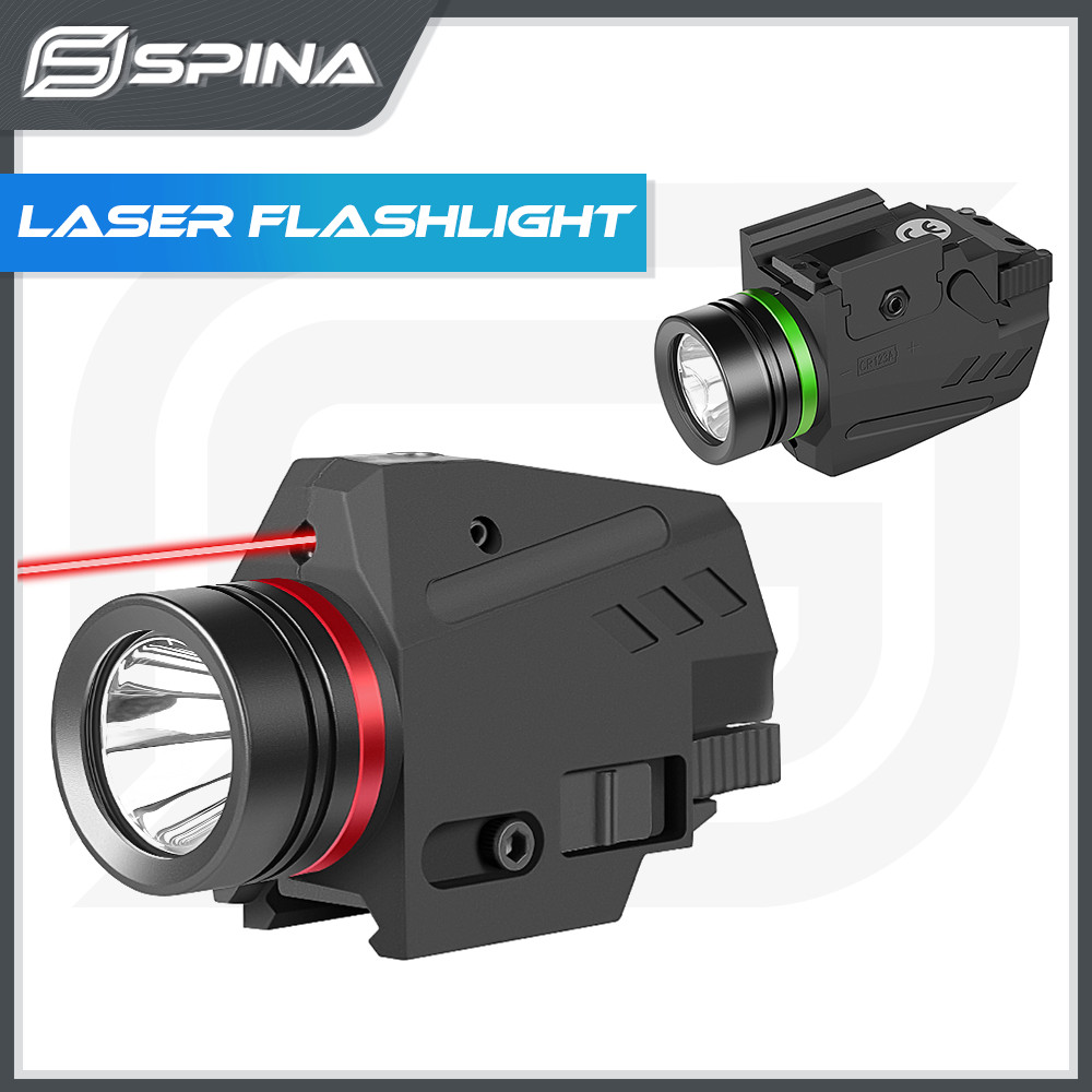 SPINA OPTICS Tactical Universal Red Dot Laser LED Flashlight Sight Combination Suitable For Glock 17