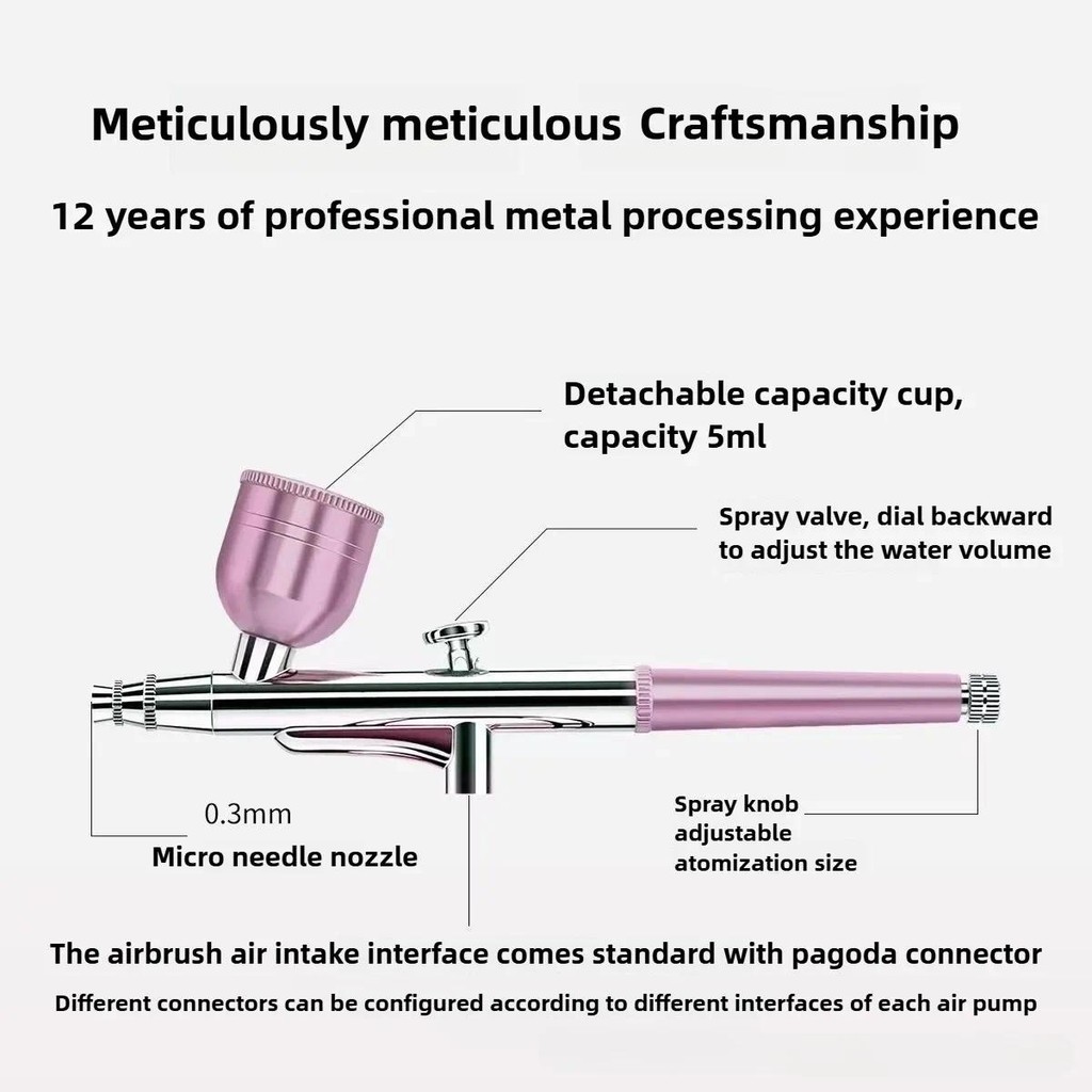 

Mini Electric Airbrush with LED Screen & 3 Spray Modes Portable Airbrush Compressor for Nail Art Cake Model Painting Spray Gun