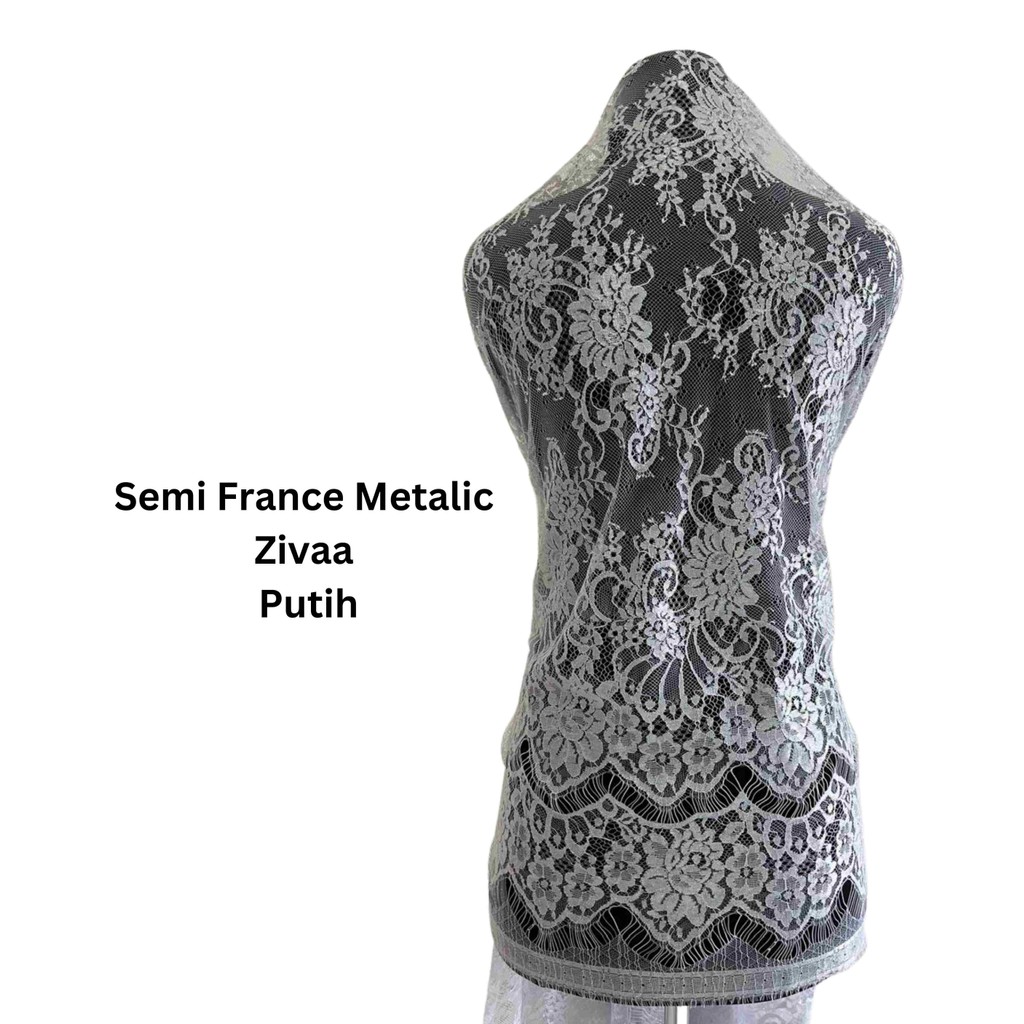 Kain Brokat Rijek Metalik (motif zivaa)