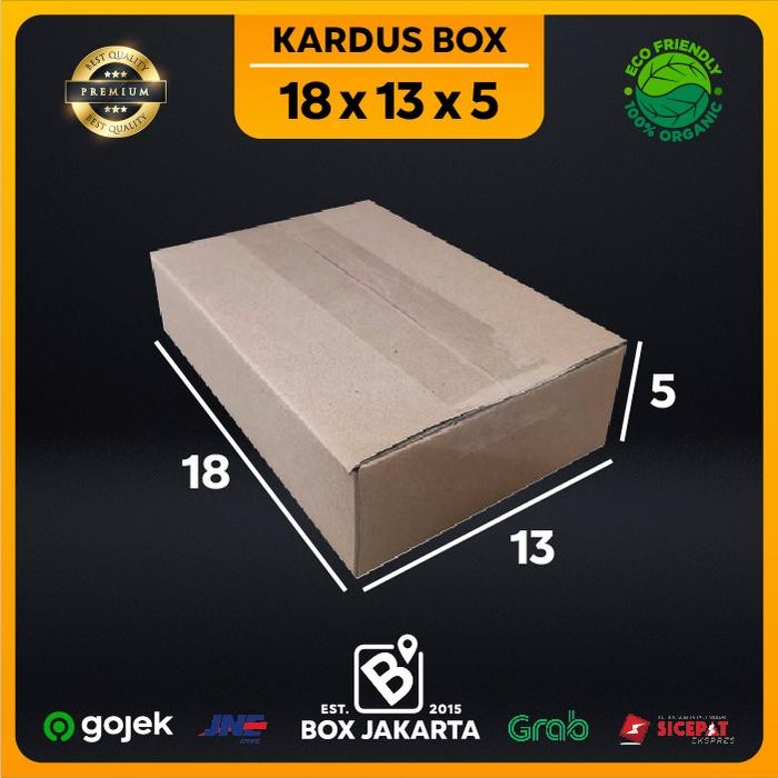 

KARDUS BOX uk 18x13x5 CM Kotak Packaging Corrugated SHEET POLOS