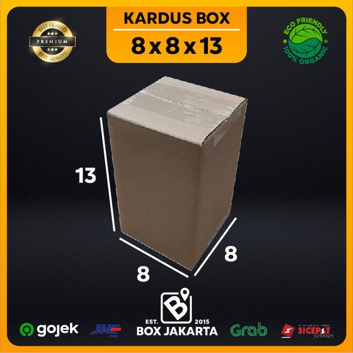 

KARDUS BOX uk 8x8x13 CM Kotak Packaging Corrugated SHEET POLOS