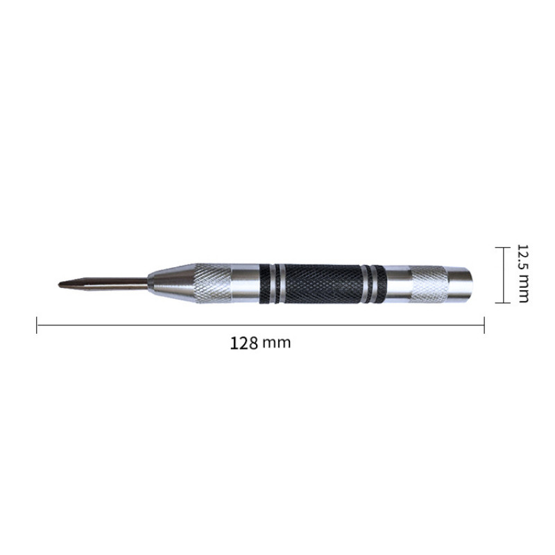 

1~15PCS Automatic Center Punch Automatic Center Pin Spring Loaded Mark Center Puncture Adjustable Marker Woodworking Drill Bit