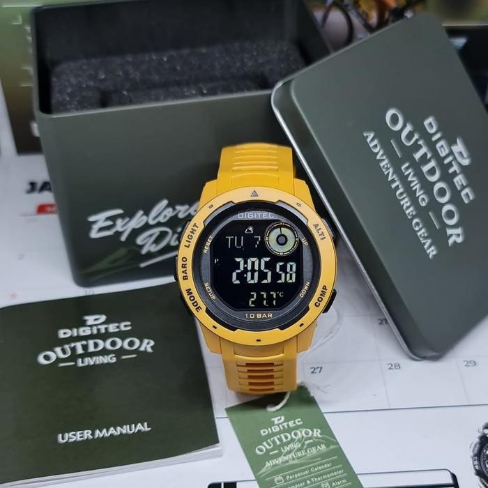 (BISA COD)DIGITEC DS8110T DS-8100T DS 8100T PEDOMETER ORIGINAL TAHAN AIR - YELLOW