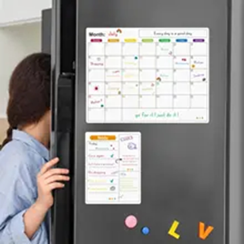 

Magnetic Calendar For Fridge Monthly Weekly Planner Calendar Table Dry Erase Whiteboard Fridge Sticker Message Board Menu
