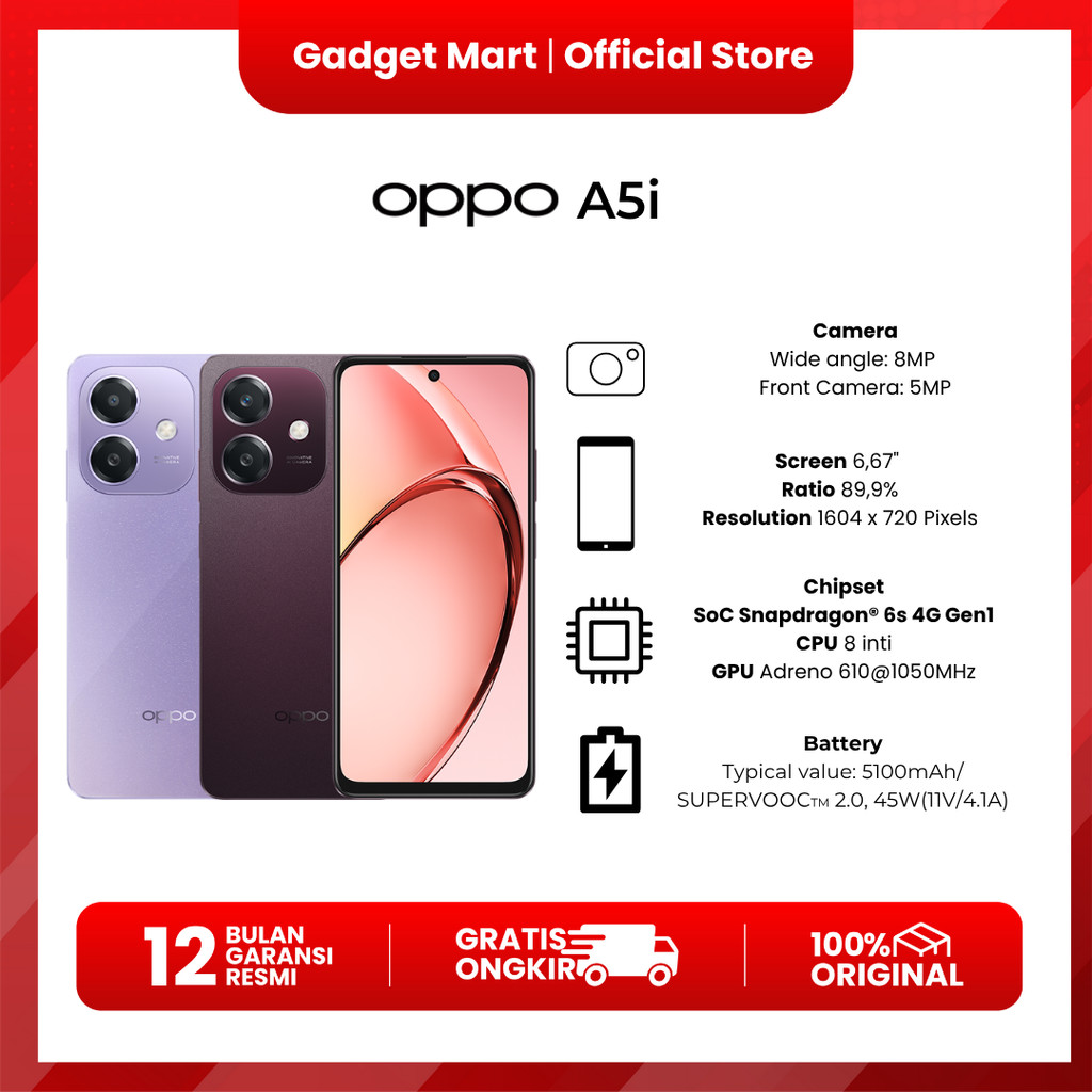 OPPO A5i - Garansi Resmi