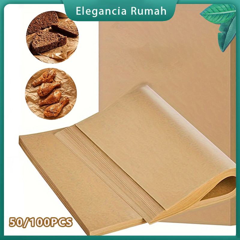 100pcs Kertas Baking Paper/Greaseproof Coklat Kertas Baking Paper/paper Baking/Kertas Baking Paper/A