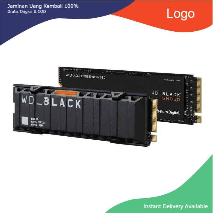WD SSD BLACK SN850 1TB GARANSI 5 TAHUN NVME WDS100T1X0E
