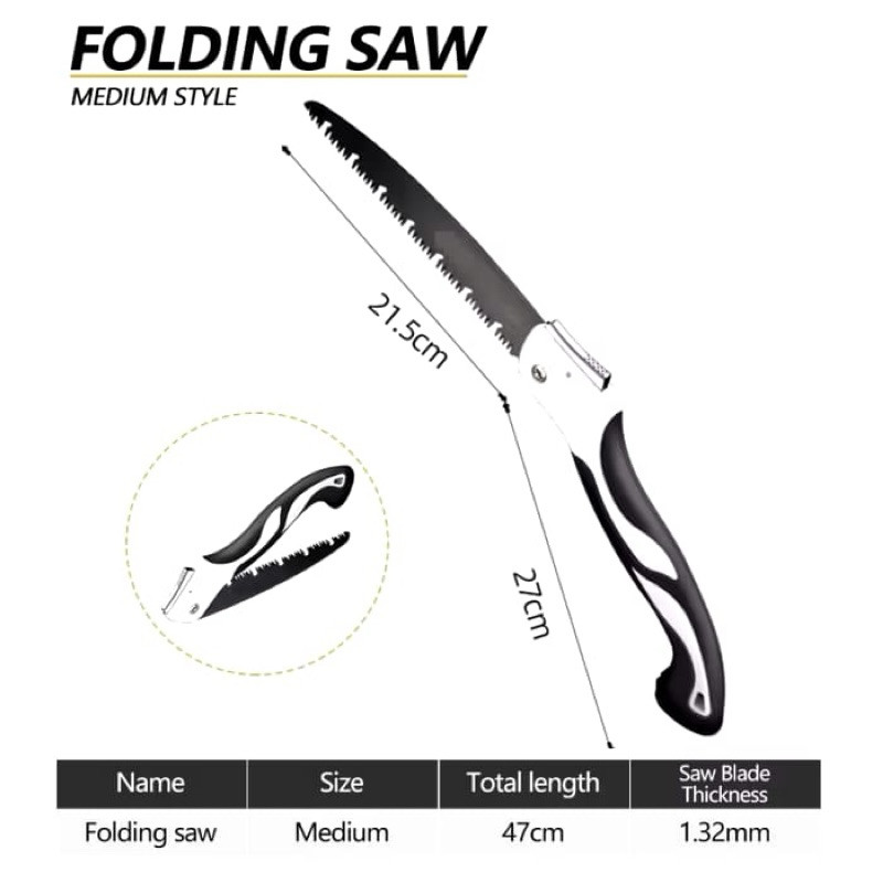 HEAVY DUTY BAJA Gergaji Lipat Portable / Gergaji Pohon Kayu