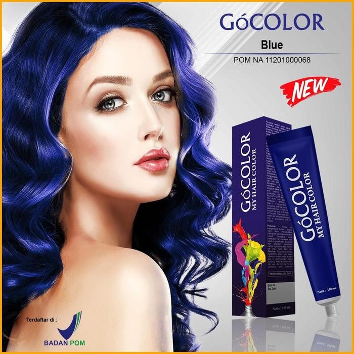 GOCOLOR HAIR COLOR CREAM BLUE CAT RAMBUT PEWARNA RAMBUT PERMANEN - blue