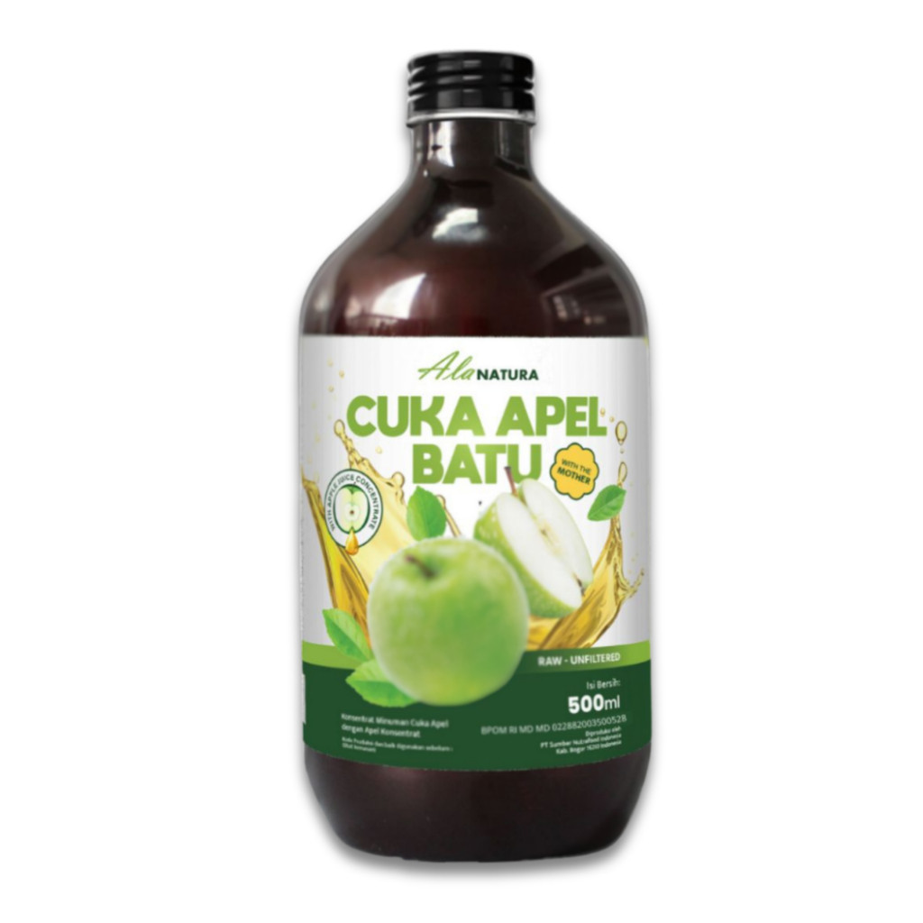 

Cuka Apel 500 ml Ala Natura Raw Apple Cider Vinegar With Mother Organik Diet Detoks