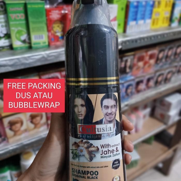 CULTUSIA Shampoo Original Black pewarna rambut
