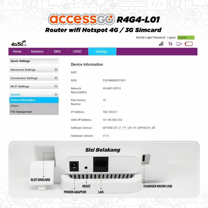 ACCESSGO ROUTER 4G 500MBPS R4G2A-L01