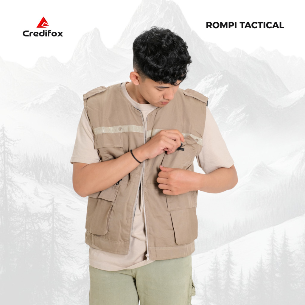 GADINGKU_ CREDIFOX Rompi tactical - rompi cargo - vest pria casual - rompi safety proyek - rompi ves
