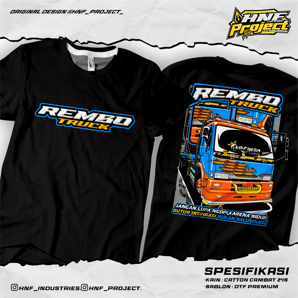 KAOS TRUCK REMBO FREE STIKER