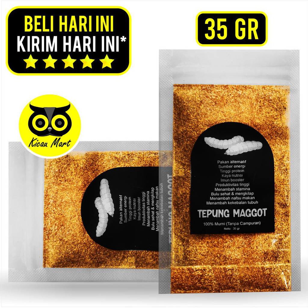 KICAU MART PAKAN MAKANAN BURUNG MURAI KACER ANIS CUCAK PLECI EXTRA FOODING TEPUNG MAGGOT KERING