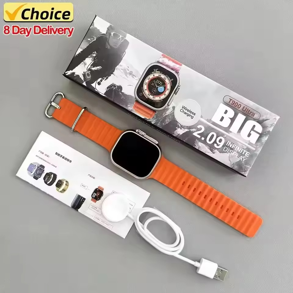 New T900 Ultra Smart Watch Men 49mm Series 9 AMOLED Screen NFC Compass Waterproof For Apple Watch IW