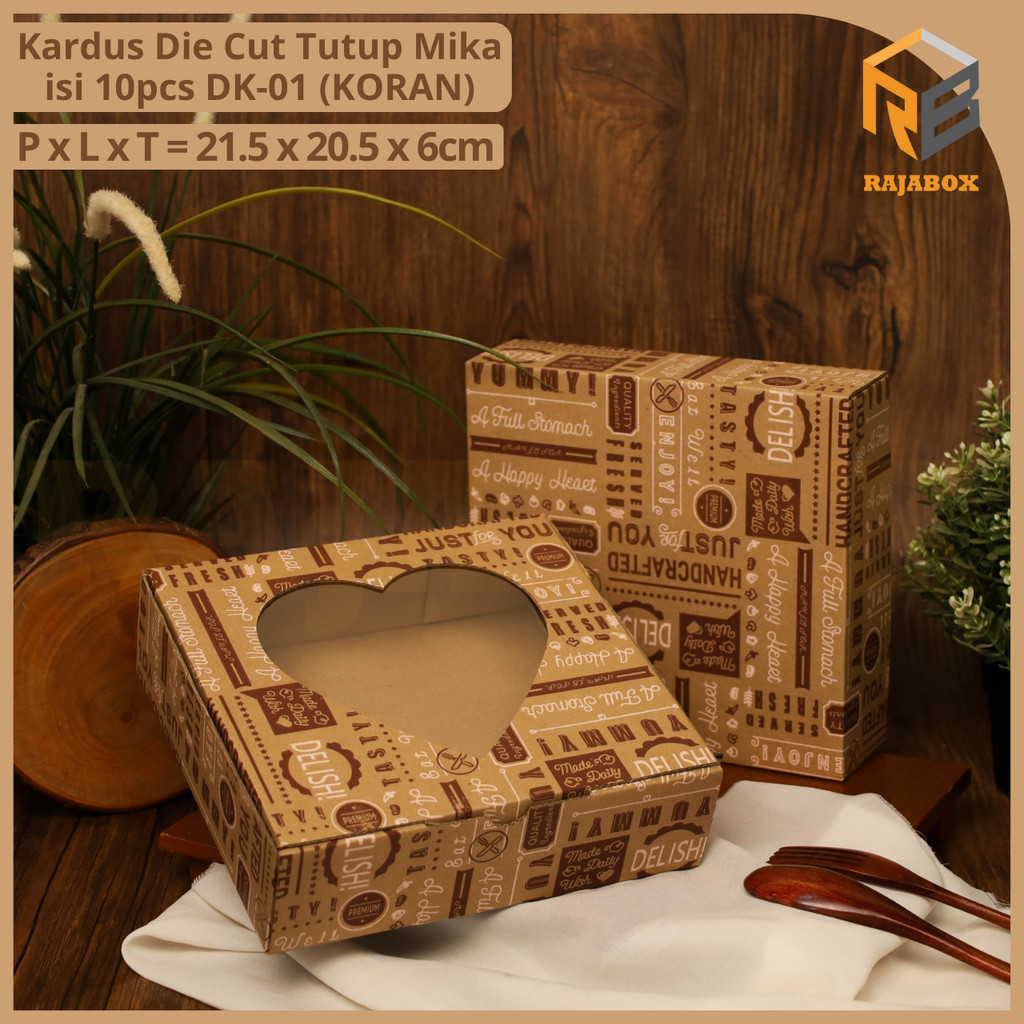 

DK-01 Kardus Die Cut Kotak Brownies Isi 10 Pcs RajaBox RB