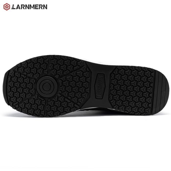 LARNMERN Safety Shoes Mens Sneakers Steel Toe Construction AntiStatic Work Shoes Pria L9096 Grey Ker