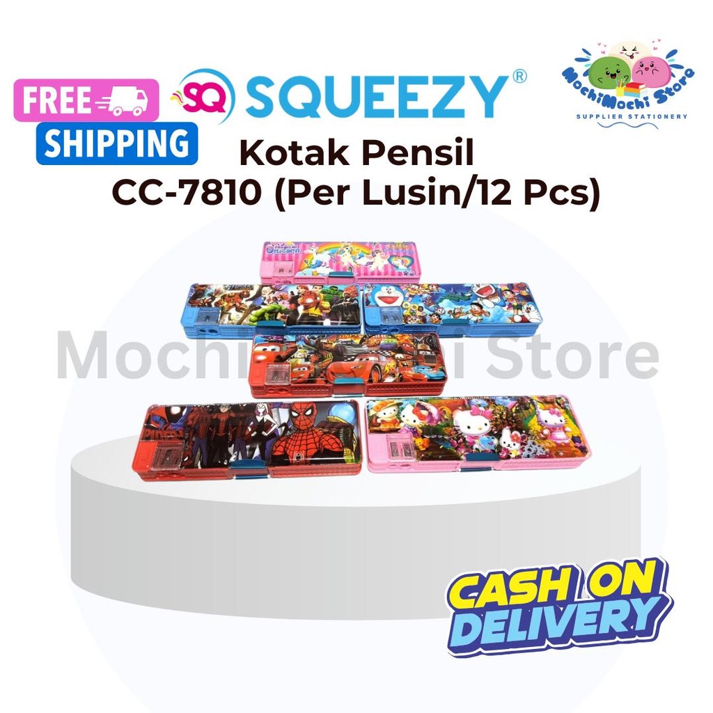 

PER LUSIN/12 PCS Kotak Pensil Magnet 2 Sisi + Serutan CC-7810 | Kotak Pensil Plus Serutan | Tempat Pensil | Tempat Pensil Magnet | CC-7810