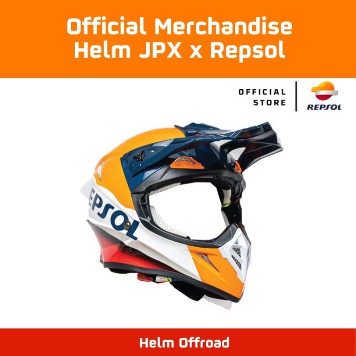 Repsol Merchandise Official Helm Offroad JPX