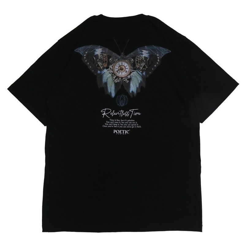 Poeticluzien Black T-Shirt Time