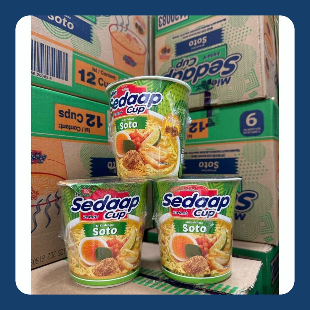 

1 DUS MIE SEDAAP CUP ISI 12 PCS / ALL VARIAN / BISA MIX / SOTO GORENG KUAH