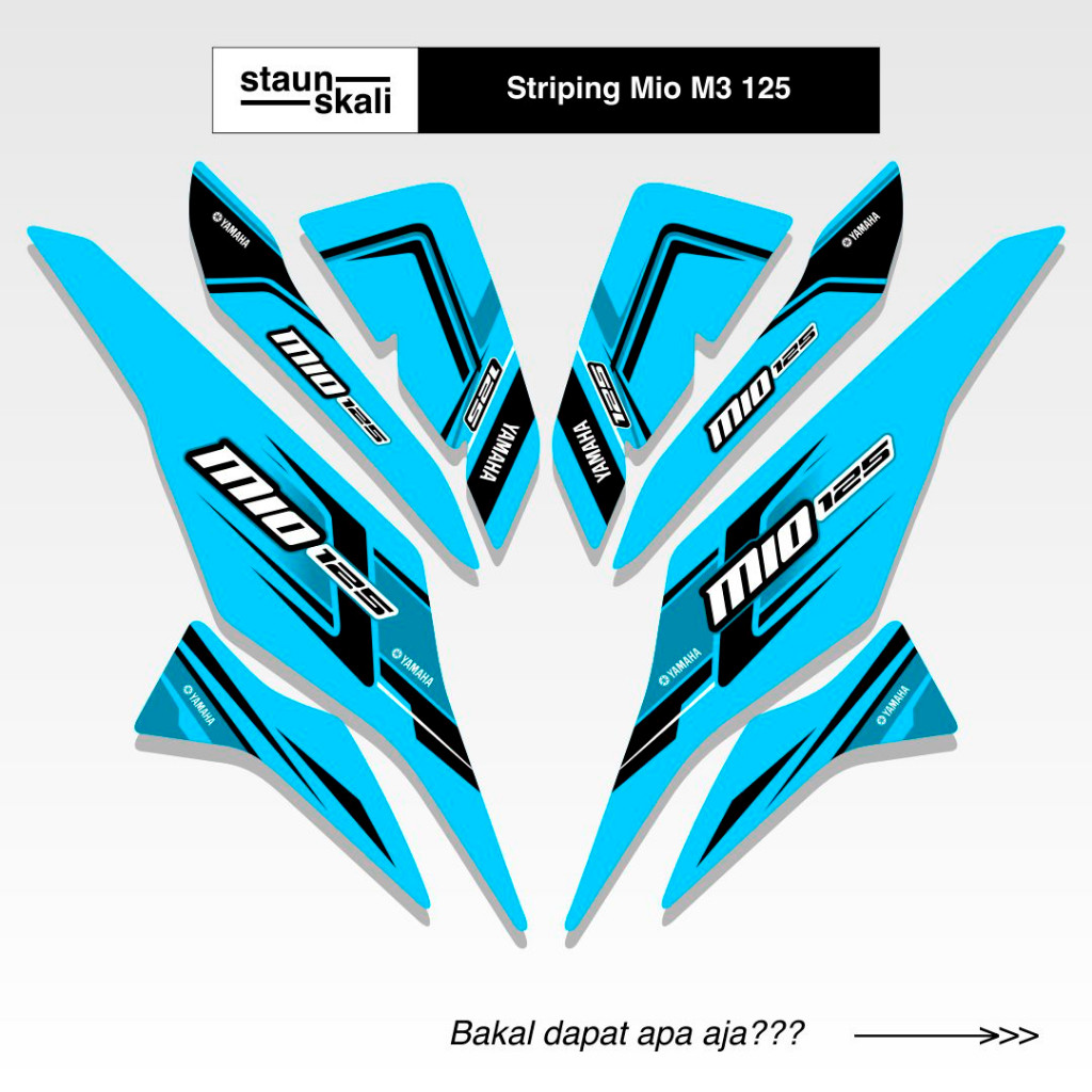 Striping Mio M3 125 Variasi (12) Z 125i Yamaha Full Body 2013 2014 2015 2016 2017 2018 2019 2020 202