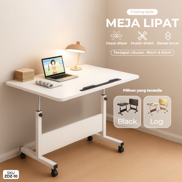 Meja Laptop Roda Meja Laptop Adjustable Meja Kerja Minimalis Meja Belajar Meja Kantor Meja Kerja