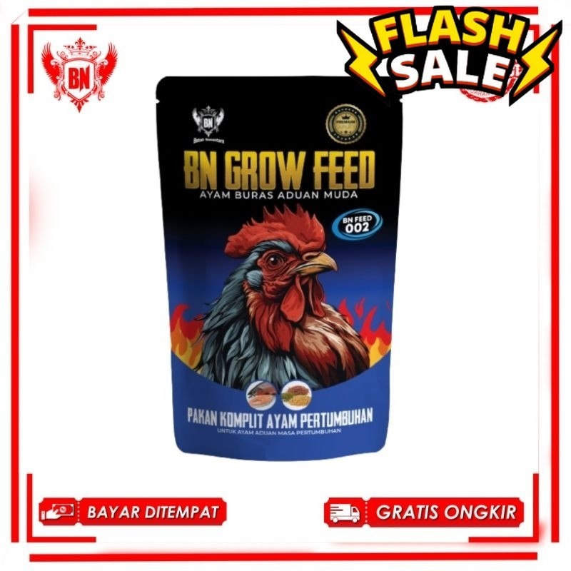 Obat Ayam petarung Prima Pakan aduan muda BN GROW FEED untuk membentuk postur tubuh ideal pertumbuha