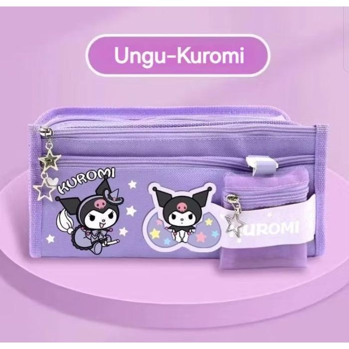 

Tempat Pensil Multifungsi Motif Sanrio Kuromi Melody / Tas Alat Tulis Kanvas Sekolah Pena Stationery kotak pensil - Kuromi