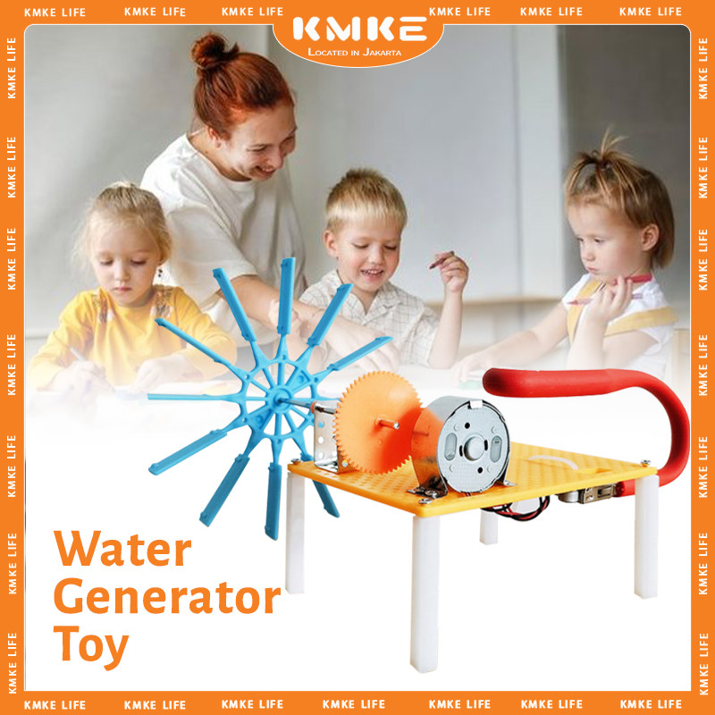 Mainan Tenaga Air Turbine Generator DIY Edukasi Generator Bohlam Plastik Mainan Generator Science To