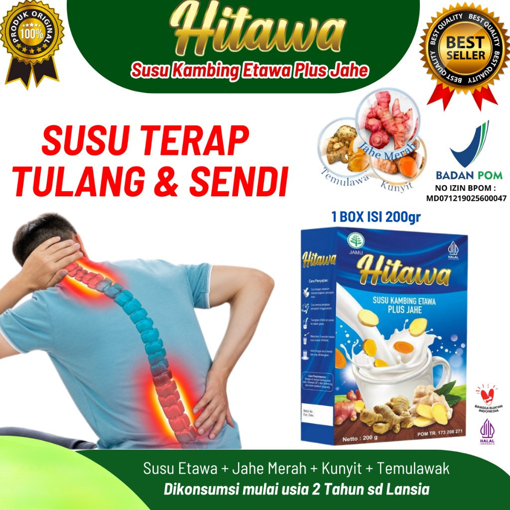 

HITAWA Susu Kambing Etawa Plus Herbal Jahe 200g Sehat sendi dan tulang