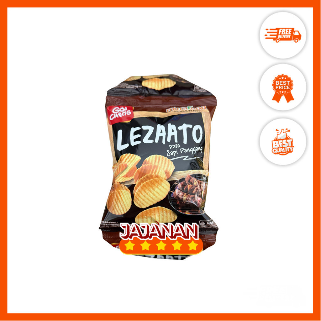 

Lezaato Keripik Rasa Sapi Panggang 1 Renceng isi 10x10gr Jajanan Termurah