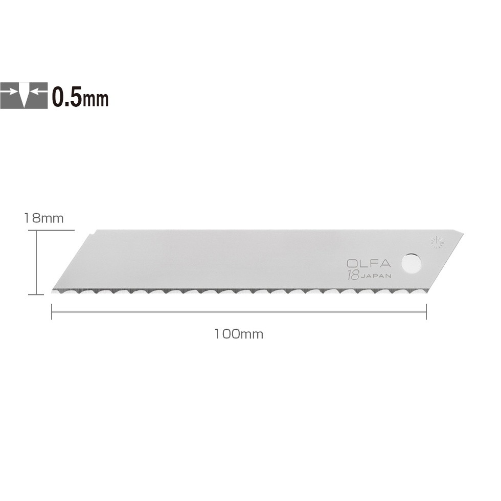 

OLFA LWB-3B Refill Pisau Cutter Bergerigi 18mm (3pcs/pack) Insulation Blade 18 mm