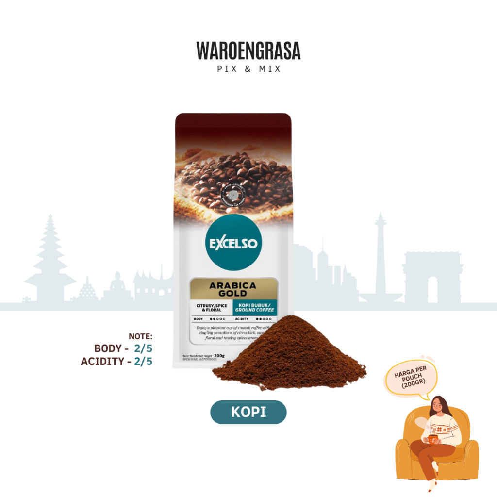 

Excelso Kopi Bubuk - Arabica Gold - 200gr