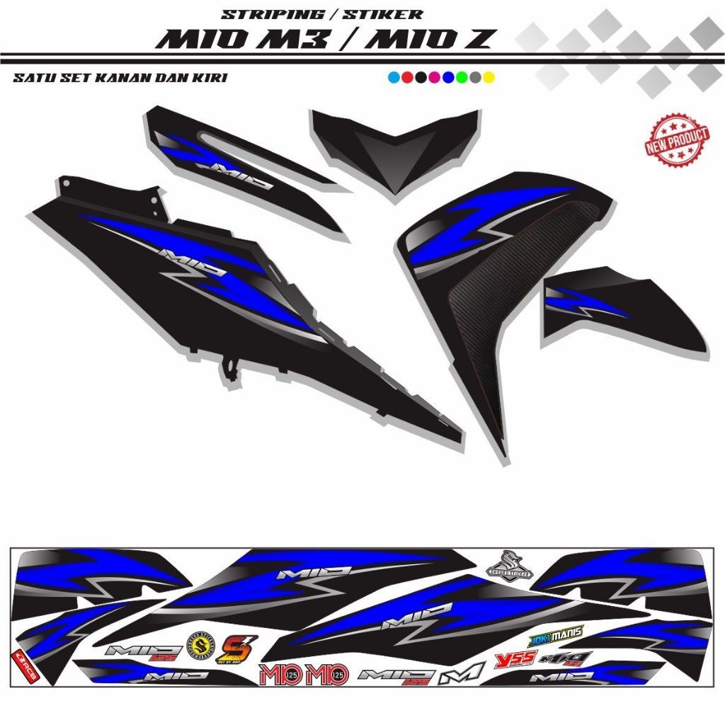 STIKER KEREN STRIPING KEREN STIKER VARIASI MOTOR MIO M3 / MIO Z POLET