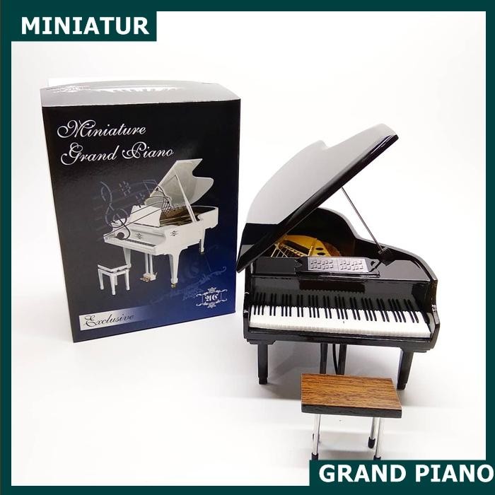 Miniatur piano miniatur piano Miniatur grand piano pajangan piano - Hitam
